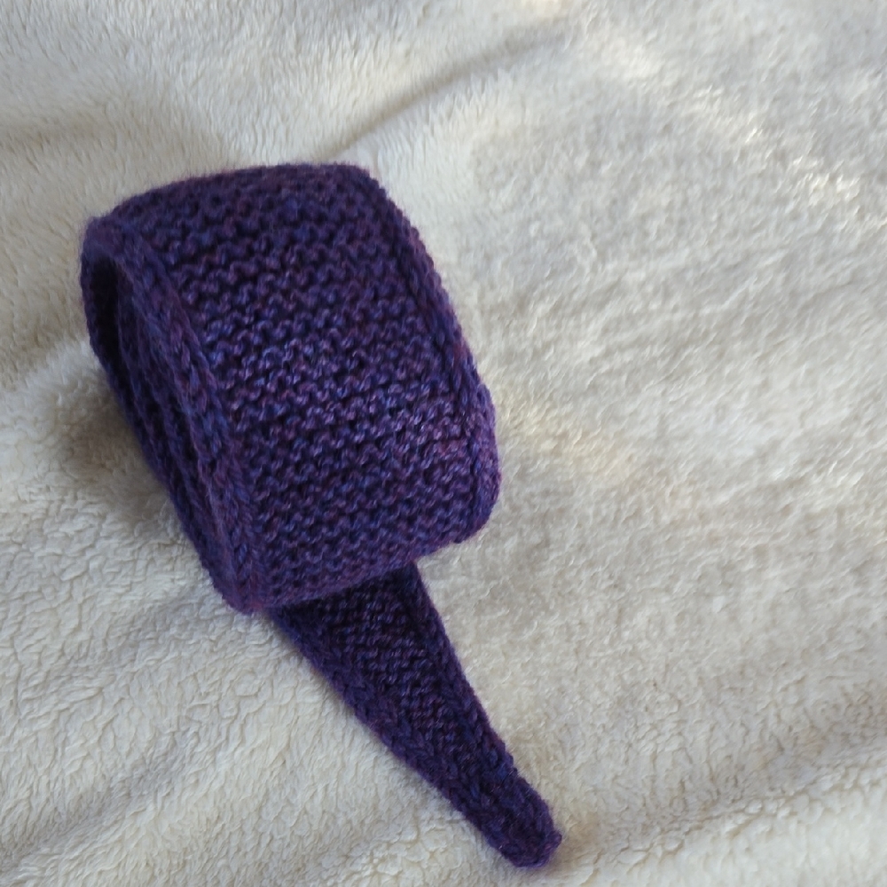 Hand Knit Purple Neckerchief 🧣🫐